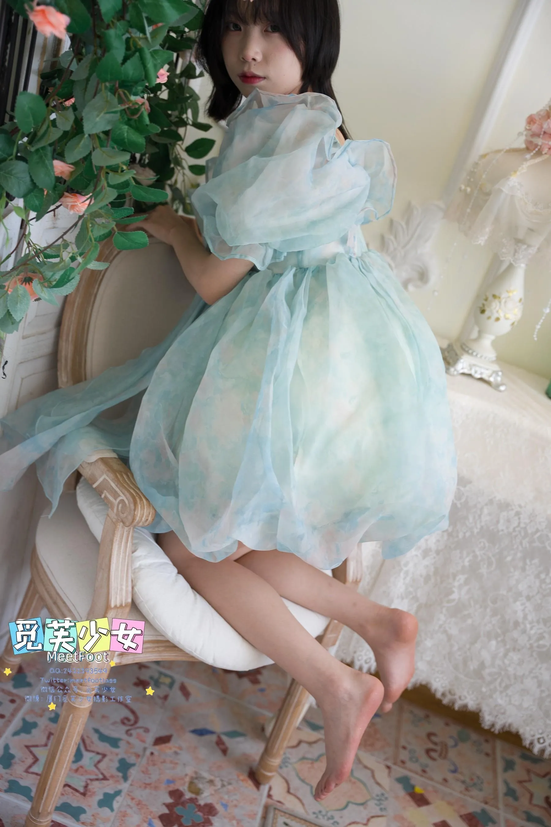 觅芙少女 NO.033 小婉-一袭蓝色纱裙构筑今晚浪漫的梦境-PIC [249P]插图2